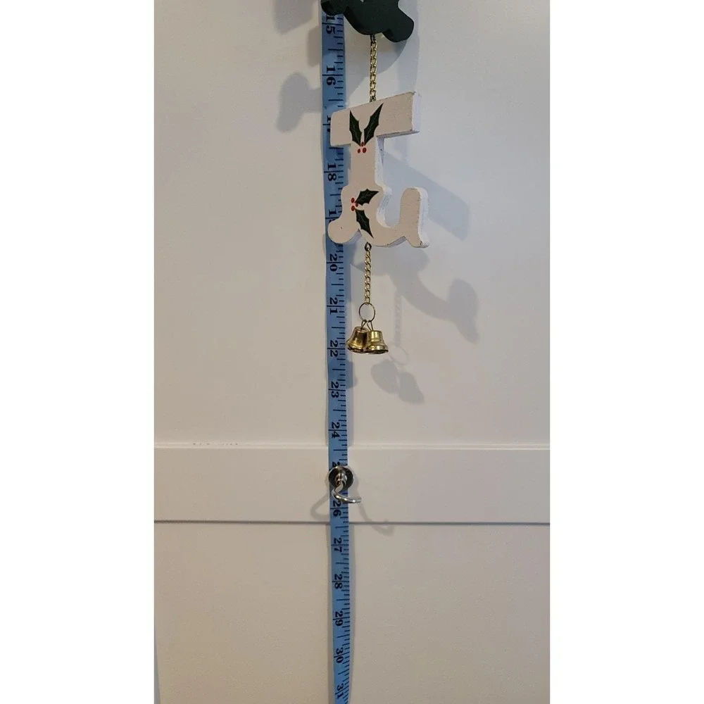 Vintage‎ Noel Wood Hand-Painted Christmas Wall Hanging Holiday